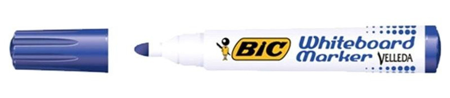 Bic Vellada 12'li Doldurulabilir Silinebilir Mavi Tahta Kalemi