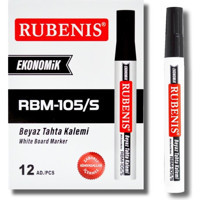 Rubenis RBM 105 12'li Doldurulabilir Silinebilir Siyah Tahta Kalemi