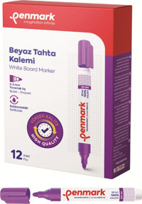 Penmark HS 305 12'li Doldurulabilir Silinebilir Lila Tahta Kalemi