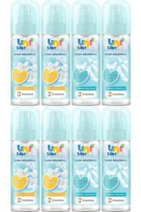 Uni Baby Bebek Kolonyası 150ML Karma Set Nemlendiricili (Bebeksi Dokunu/Çiçeksi Ferahlık) (8 Li Set)