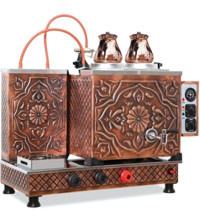Kutlu Antik 2000 W 8 lt Bakır Elektrikli Semaver Kahverengi