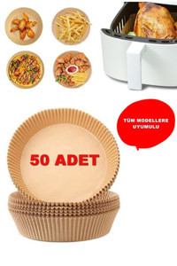 Kitchen Beauty Yuvarlak Tabak Airfryer Pişirme Kağıdı 50 Adet
