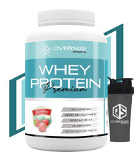 Oversize Sports Premium Çilekli Whey Protein Protein Tozu 2.38 kg