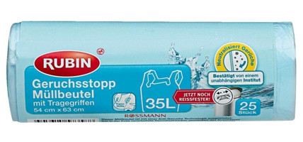 Rubin Orta Boy 54x63 cm Çöp Poşeti 25 Adet Mavi