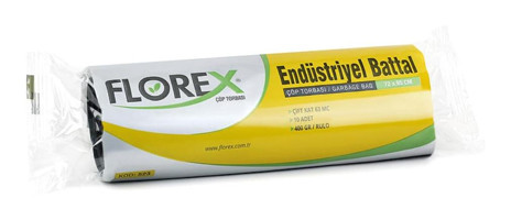 Florex Battal Boy 72x95 cm Çöp Poşeti 10 Adet Siyah