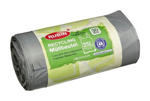 Rubin Orta Boy 53x54 cm Çöp Poşeti 25 Adet Siyah