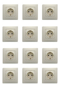 Legrand Salbei Çerçeveli Topraklı İç Mekan 12'li Priz Bej