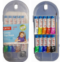 Lets Tüp Çok Renkli 10x10 ml Guaj Boya Seti