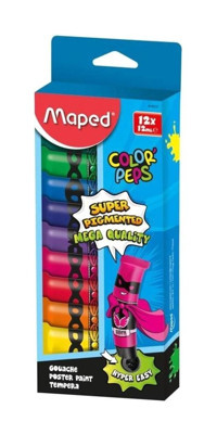 Maped Tüp Çok Renkli 12x144 ml Guaj Boya Seti
