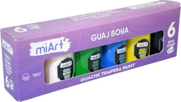 Miart 306 Çok Renkli 6x180 ml Guaj Boya Seti