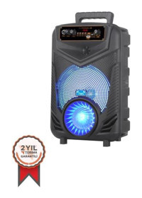 Torima NDR-P44 20 W Radyolu Işıklı Taşınabilir Siyah Bluetooth Hoparlör
