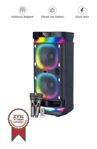 Torima BTS-1990 30 W Işıklı Taşınabilir Siyah Bluetooth Hoparlör