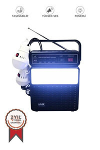 Torima NS-2730LS 5 W Radyolu Işıklı Taşınabilir Siyah Bluetooth Hoparlör