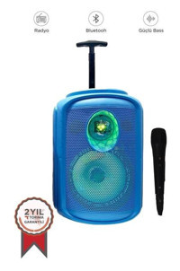 Torima KTS-2111 10 W Işıklı Taşınabilir Mavi Bluetooth Hoparlör