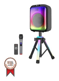 Torima NDR-102B Işıklı Taşınabilir Siyah Bluetooth Hoparlör