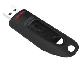 Sandisk Ultra USB 3.0 USB Type A 128 GB Flash Belek Siyah