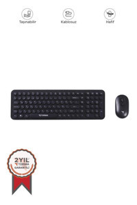 Torima TMK 07 Sessiz Siyah Kablosuz Klavye Mouse Seti