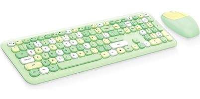 Microcase AL4185 Sessiz Yeşil Kablosuz Klavye Mouse Seti