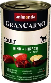 Animonda Gran Carno Elmalı-Sığır Etli Yetişkin Köpek Maması 400 gr Tekli