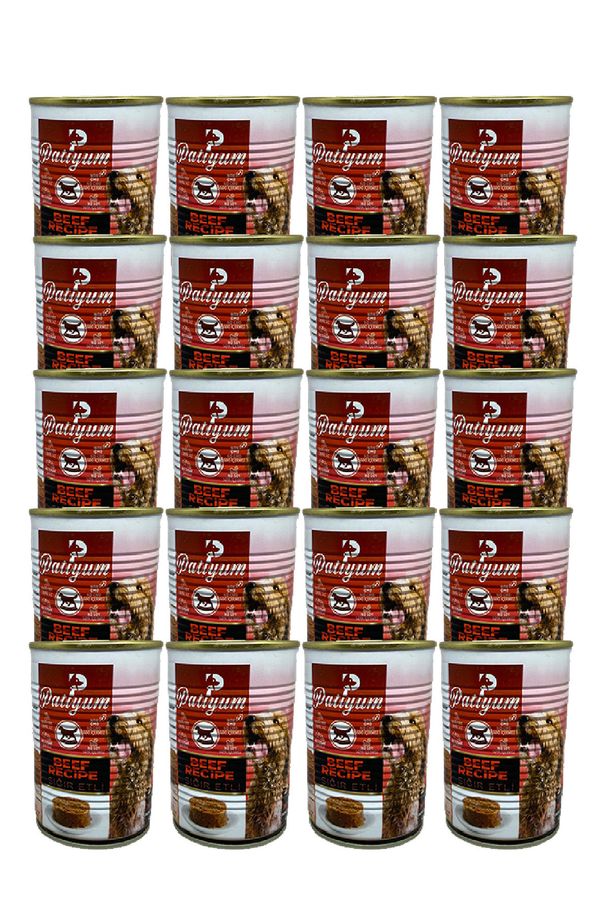 Patiyum Sığır Etli Yetişkin Köpek Maması 20 x 415 gr 20'li