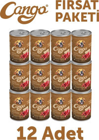 Cango Biftekli Parça Etli Yetişkin Köpek Maması 12 x 415 gr 12'li