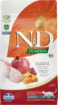 N&d Balkabaklı-Bıldırcınlı Tahılsız Yetişkin Kedi Maması 5 kg