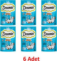 Dreamies Somonlu Tahıllı Yetişkin Kedi Maması 6x60 gr