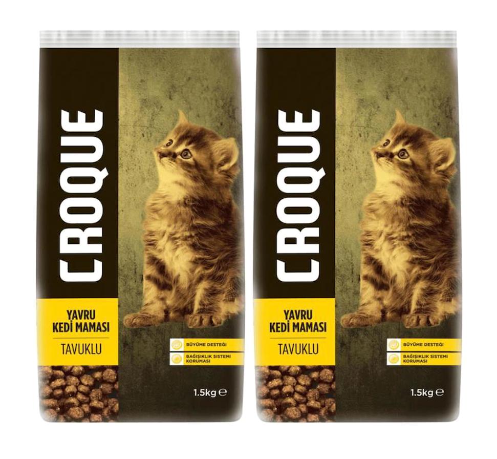 Croque Tavuklu Tahıllı Yavru Kedi Maması 2x1.5 kg