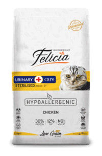 Felicia Hipoalerjenik Tavuklu Kısırlaştırılmış Az Tahıllı Yetişkin Kedi Maması 2 kg
