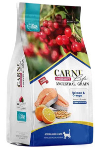 Carni-Life Balık-Portakal Kısırlaştırılmış Düşük Tahıllı Yetişkin Kedi Maması 12 kg