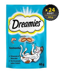 Dreamies Somonlu Tahıllı Yetişkin Kedi Maması 24x60 gr