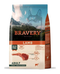 Bravery Lamb Kuzu Etli Büyük-Orta Irk Yetişkin Köpek Maması 12 kg