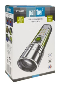 Panther PT-8430 Basmalı LED Şarjlı El Fener