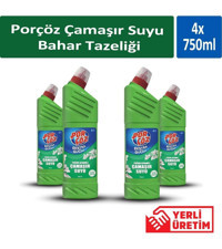 Porçöz Bahar Tazeliği Banyo-Ev-Mutfak İçin Normal Sıvı Çamaşır Suyu 4x750 ml