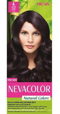 Nevacolor Natural Colors 4 Kahve Krem Saç Boyası 50 Ml