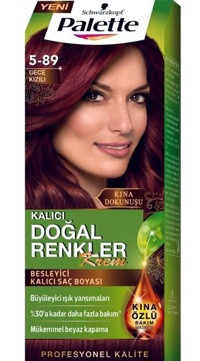 Schwarzkopf Palette Doğal Renkler 5.89 Gece Kızılı Krem Saç Boyası 50 ml