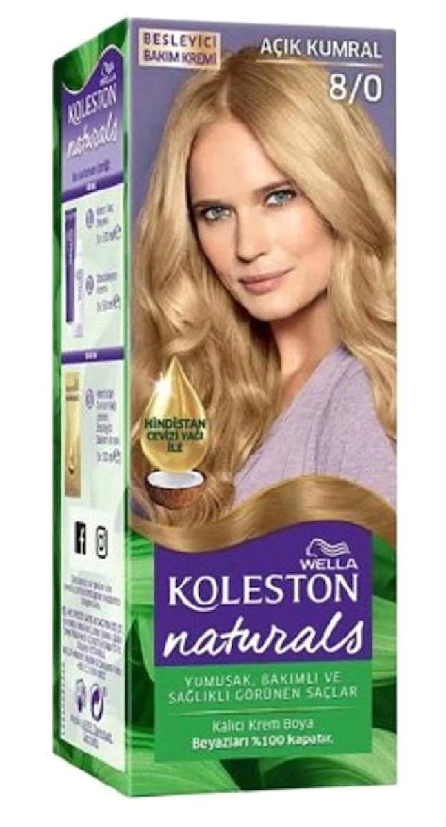 Wella Koleston Naturals 8.0 Kumral Krem Saç Boyası 50 Ml
