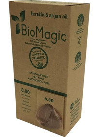 BioMagic Keratin & Argan Yağı 8.00 Kahve Krem Saç Boyası 60 Ml