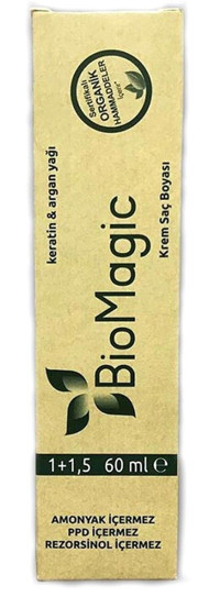 BioMagic Keratin & Argan Yağı 9.11 Yoğun Küllü Sarı Organik Amonyaksız Krem Saç Boyası 60 Ml