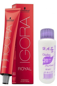 Schwarzkopf Igora Royal Mini Oksidan 6.77 Koyu Kumral Yoğun Bakır Krem Saç Boyası 60 ml