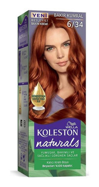 Wella Koleston Naturals 6.34 Bakır Kumral Krem Saç Boyası 50 Ml