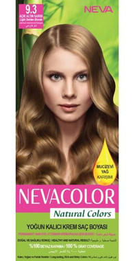 Nevacolor Natural Colors 9.3 Açık Altın Sarısı Krem Saç Boyası 50 Ml