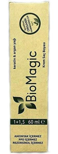 BioMagic Keratin & Argan Yağı 55.33 Açık Kahve Dore Organik Amonyaksız Krem Saç Boyası 60 Ml