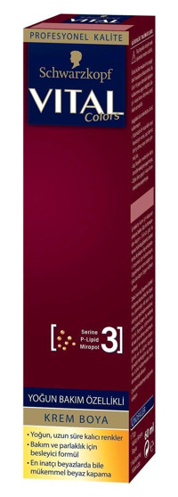 Schwarzkopf Vital Colors 1.00 Siyah Krem Saç Boyası 60 ml