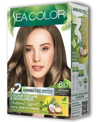 Sea Color Set Natural Effect 8.0 Açık Kumral Krem Saç Boyası 50 ml
