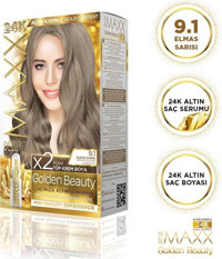 Maxx Deluxe Golden Beauty 9.1 Elmas Sarısı Krem Saç Boyası 60 Ml