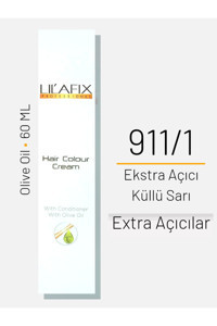 Lilafix Ekstra Açıcı 911.1 Ekstra Açıcı Küllü Sarı Krem Saç Boyası 60 ml