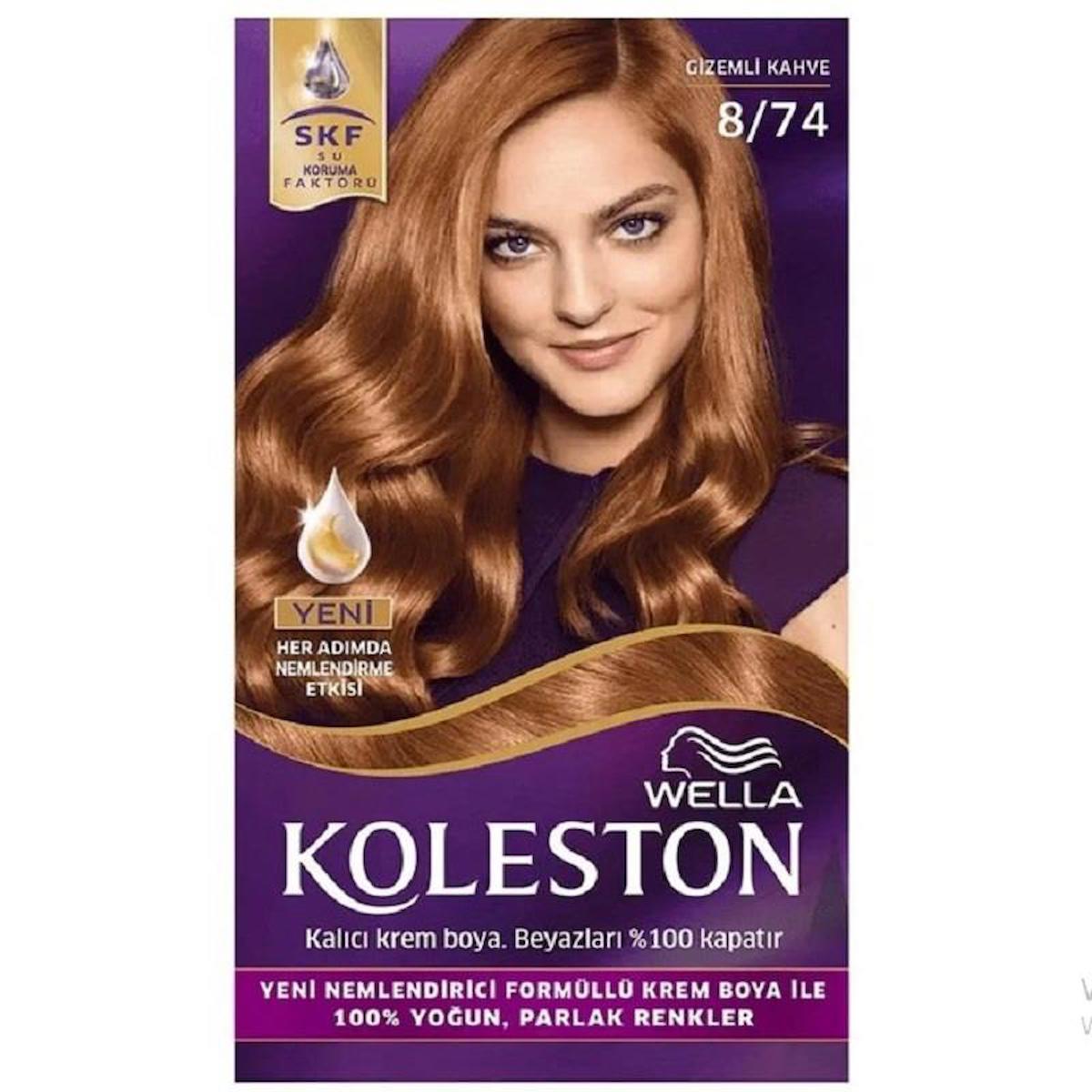 Wella Koleston Kit 8.74 Gizemli Kahve Krem Saç Boyası 50 Ml