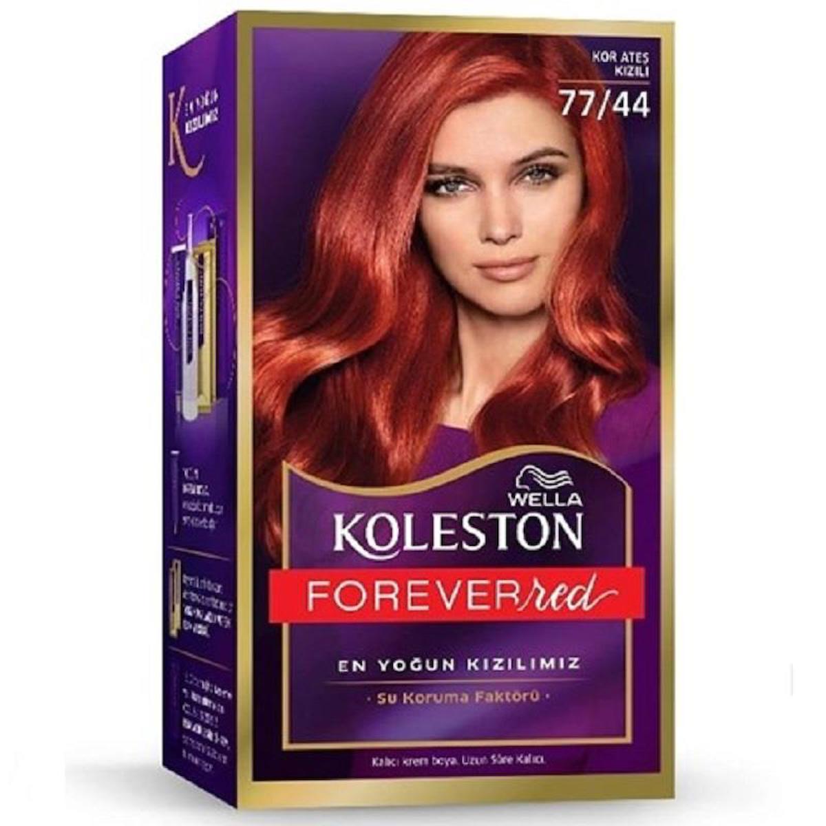 Wella Koleston Kit 77.44 Kor Ateşi Kızılı Krem Saç Boyası 50 Ml