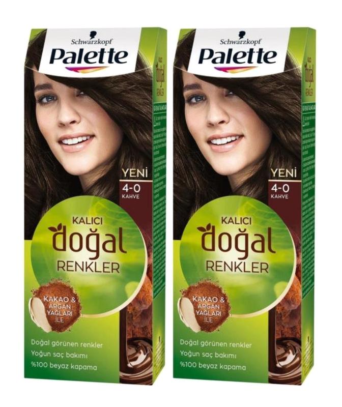Schwarzkopf Palette Doğal Renkler 4.0 Amber Kahve Krem Saç Boyası 2x50 ml